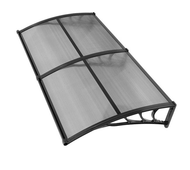 Durų stiklinis stogelis su apsauga nuo lietaus0