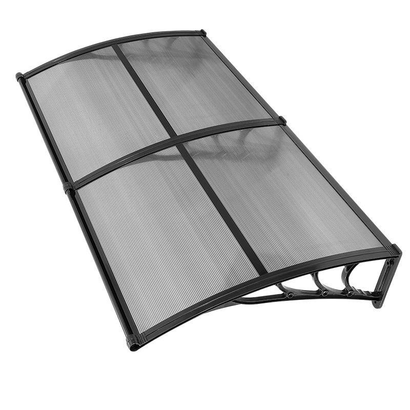 Durų stiklinis stogelis su apsauga nuo lietaus0