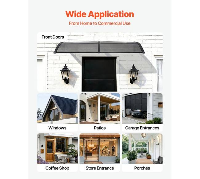 Durų stiklinis stogelis su apsauga nuo lietaus5