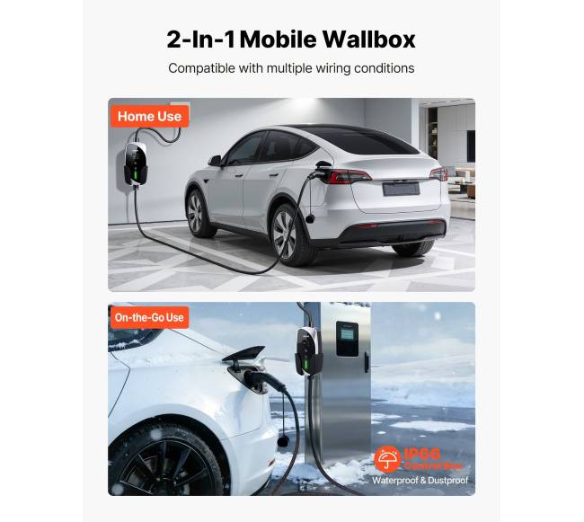 Mobilus sieninis įkroviklis, 3.6 kW, 16A, tipas 24