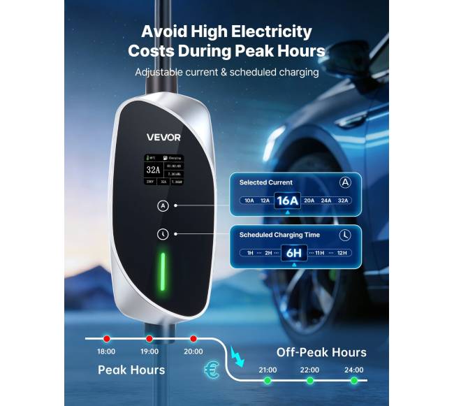 Nešiojama EV įkrovimo stotelė su 7.4 kW galia2