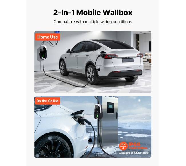 Nešiojama EV įkrovimo stotelė su 7.4 kW galia4