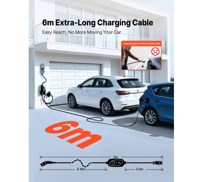 Nešiojama EV įkrovimo stotelė su 7.4 kW galia5