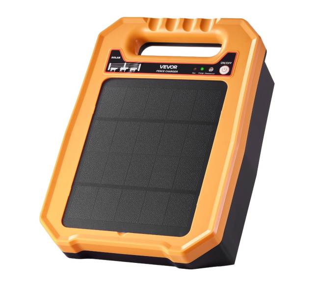 0.3J saulės įkroviklis elektrinei pertvarai gyvūnams0