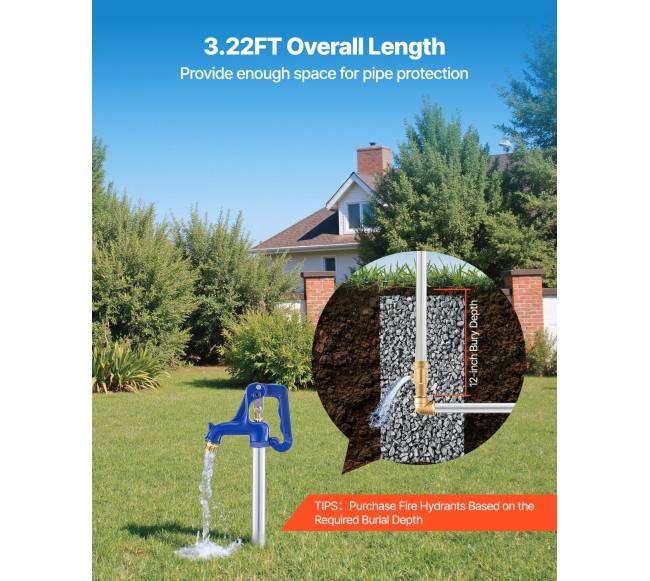 Nekylančios sušalimo lauko vandens kranelis 980 mm5