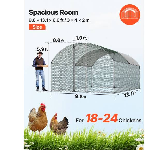 Metalinė vištidė 3x4x2 m su užraktu1