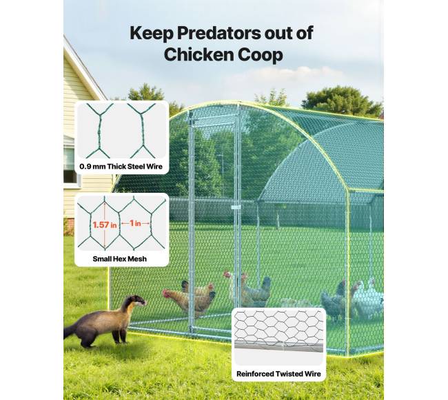 Metalinė vištidė 3x4x2 m su užraktu3