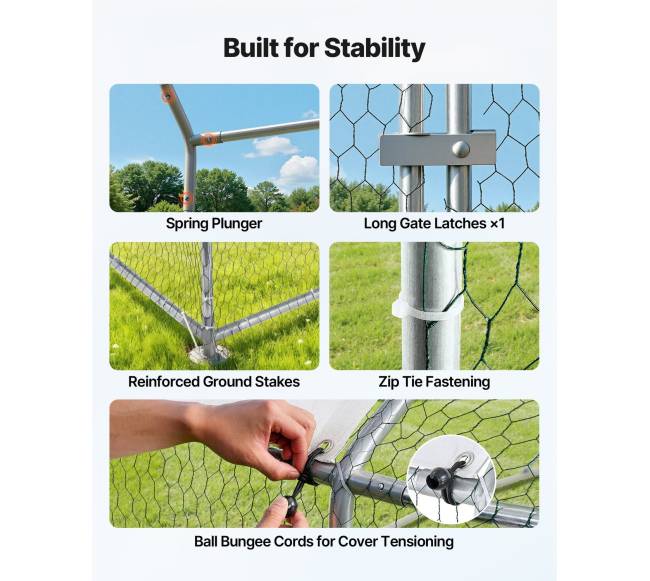 Metalinė vištidė 3x4x2 m su užraktu5