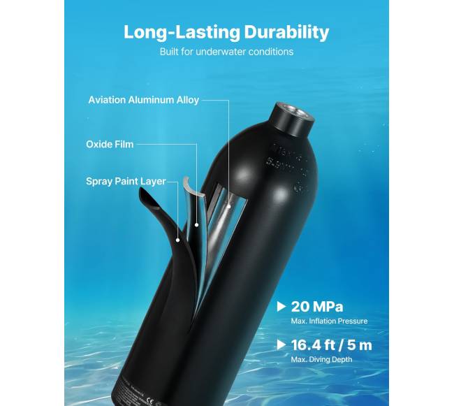 Mini plaukimo rezervuaras 1L, nešiojamas nardymo bakas2