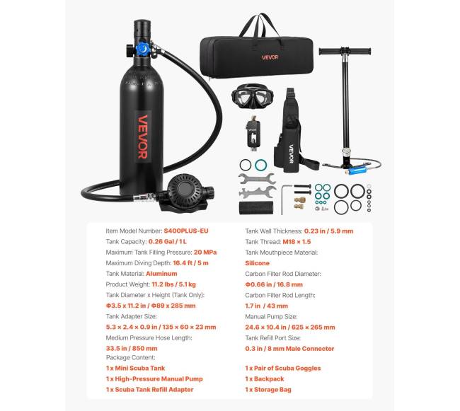 Mini plaukimo rezervuaras 1L, nešiojamas nardymo bakas6