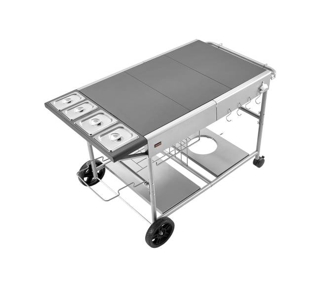 Lauko grilio vežimėlis su stalviršiu8