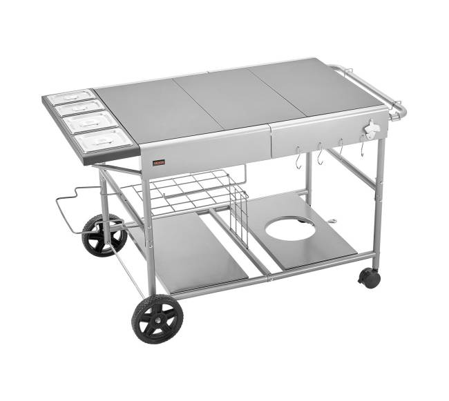 Lauko grilio vežimėlis su stalviršiu10