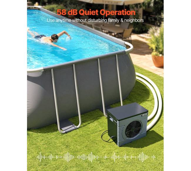 4160 W šilumos siurblys baseinui su elektriniu šildytuvu5