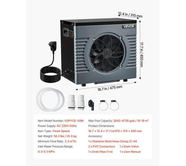 4920 W baseino šilumos siurblys6