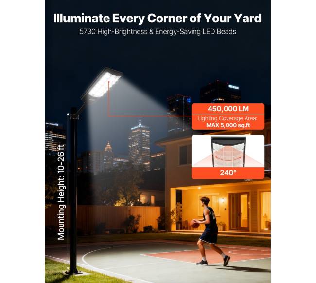 8000W saulės gatvės žibintai lauko apšvietimui1