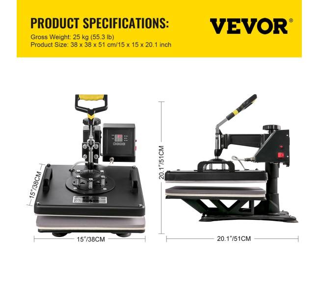 5 viename šilumos presavimo mašina 38x38 cm sublimacijai4