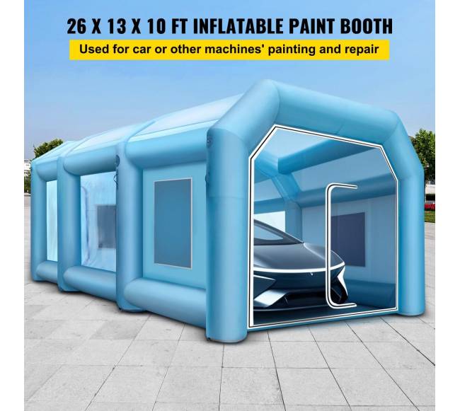 Pripučiama dažymo palapinė 8x4x3 m su pūstuvais1