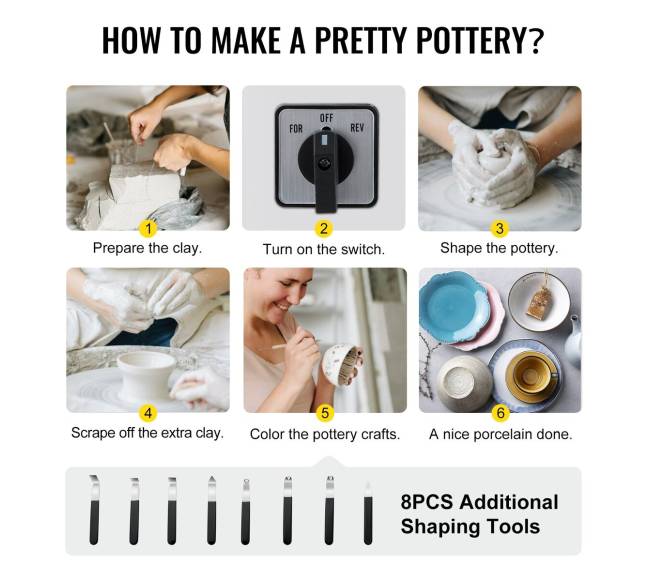 Elektrinis keramikos žiedimo ratas 25 cm5