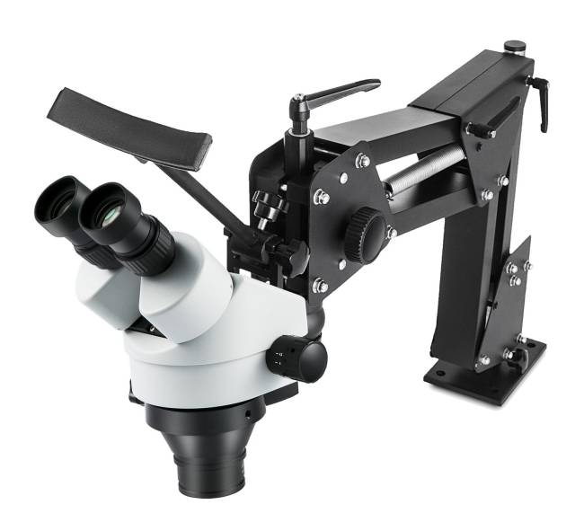 mikroskopas su 76 mm lęšiu ir spyruokliniu laikikliu4