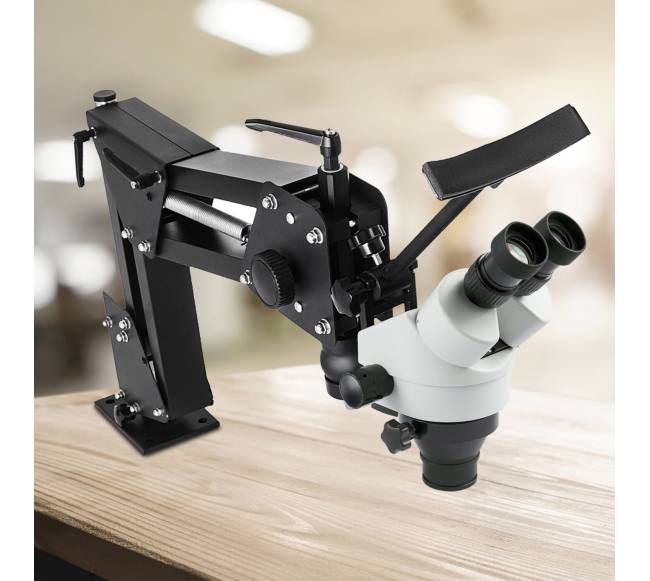 mikroskopas su 76 mm lęšiu ir spyruokliniu laikikliu9