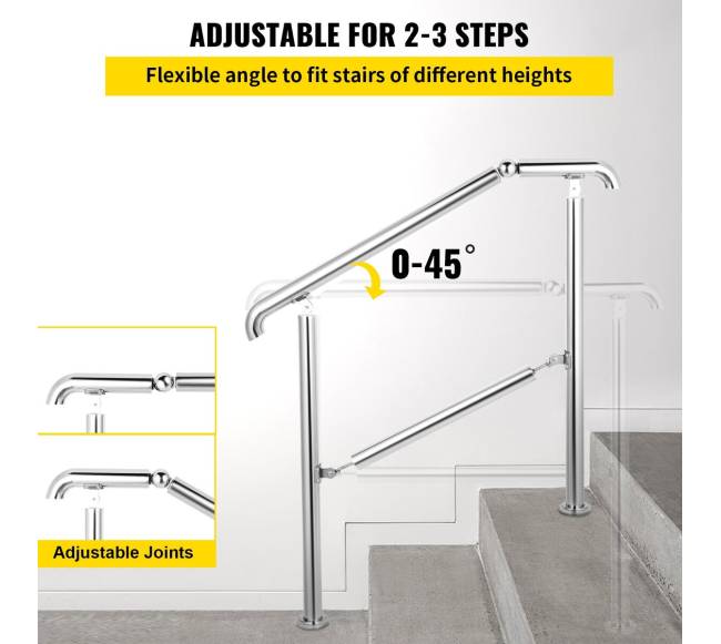 nerūdijančio plieno porankis 2–3 žingsniams2