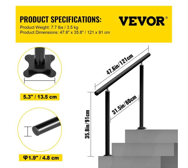 Lauko turėklas laiptams iš aliuminio6