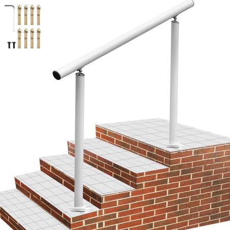 Lauko laiptų turėklai baltos spalvos0