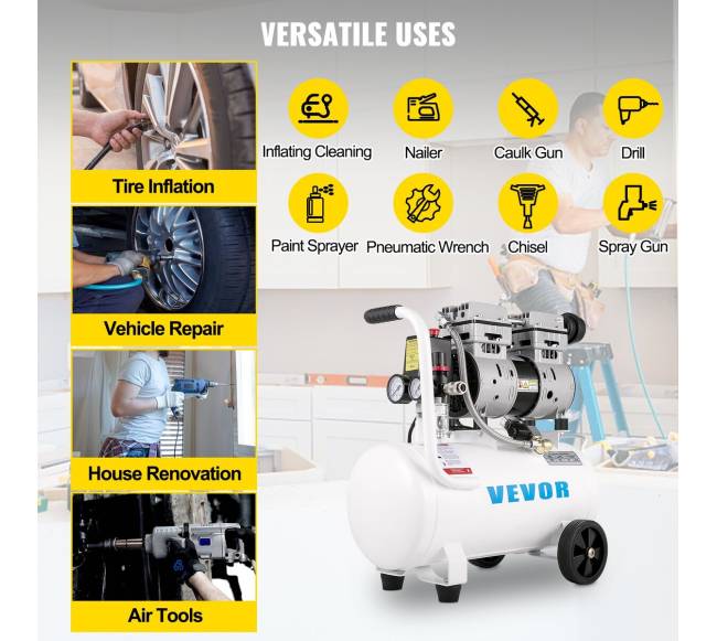 Nešiojamas oro kompresorius 25L, 115 PSI5