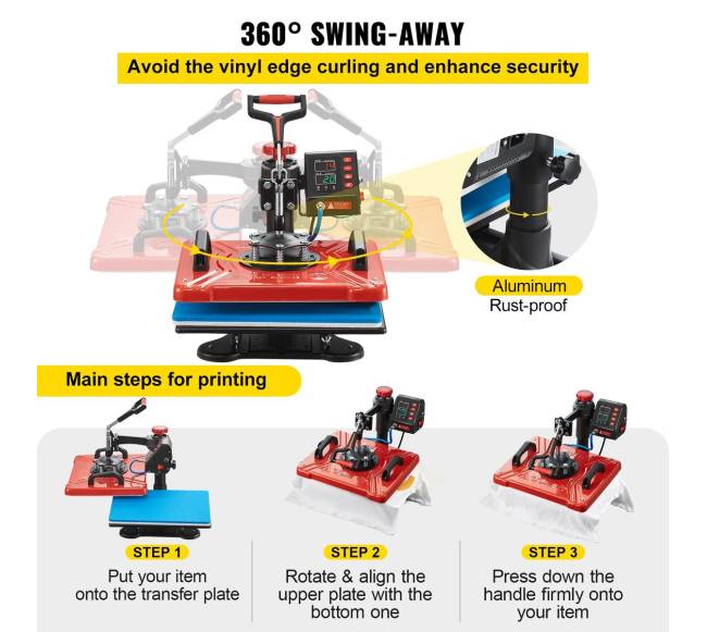 Šilumos presas 30x38 cm su 360 pasukimu5