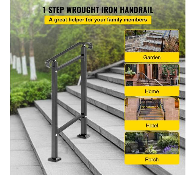 kaltojo geležies turėklas 1-2 pakopų laiptams1