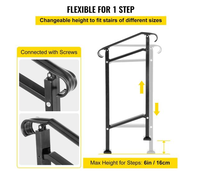 kaltojo geležies turėklas 1-2 pakopų laiptams2