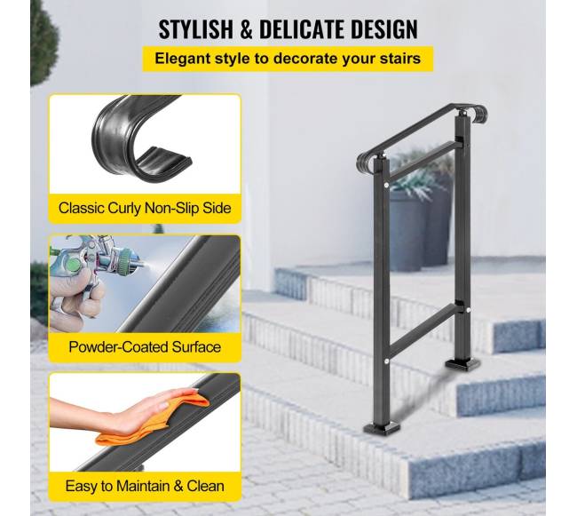 kaltojo geležies turėklas 1-2 pakopų laiptams5