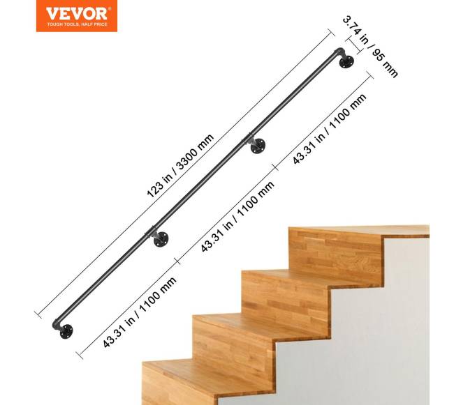 Plieniniai vamzdiniai turėklai laiptams6