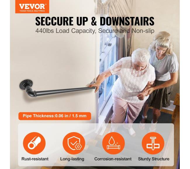 Vamzdinis laiptų turėklas, 3 pėdų1