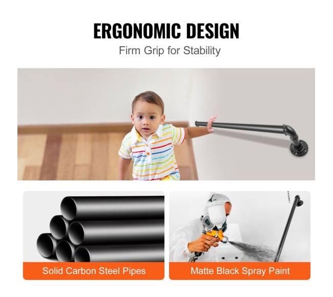 Vamzdinis laiptų turėklas, 3 pėdų4