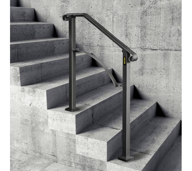 Juodos spalvos geležinis turėklas 2-3 laiptams7