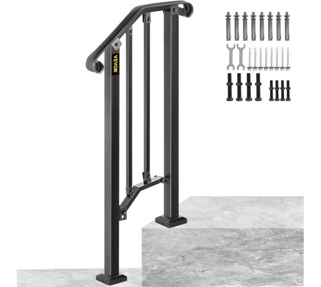 turėklas vienam ar dviem žingsniams juodas0