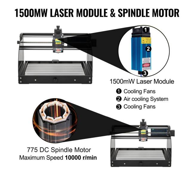 CNC graviravimo staklės 3018 Pro lazeris1