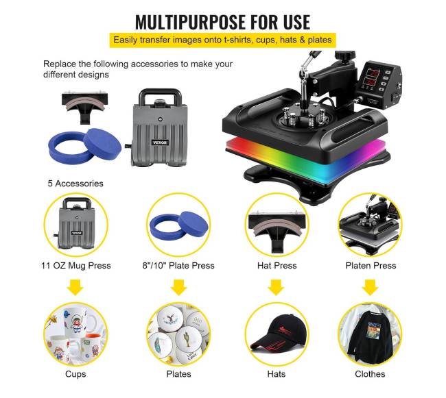 Šilumos presas marškinėliams ir puodeliams5