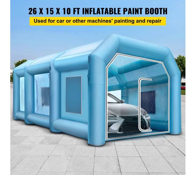 Pripučiamas 26x15x10 Ft dažų purškimo paviljonas1