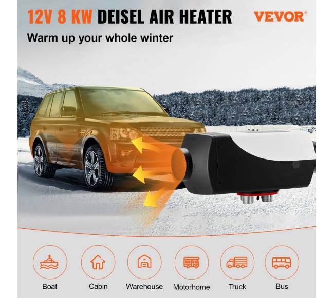 8 kW dyzelinis oro šildytuvas su LCD valdymu1