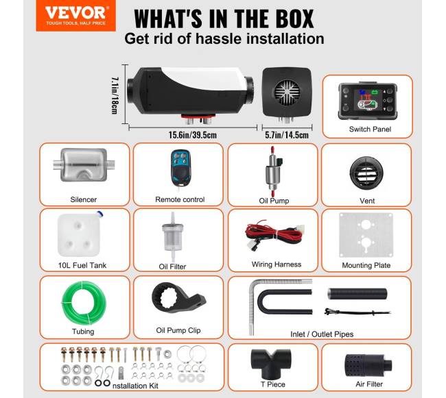 8 kW dyzelinis oro šildytuvas su LCD valdymu6