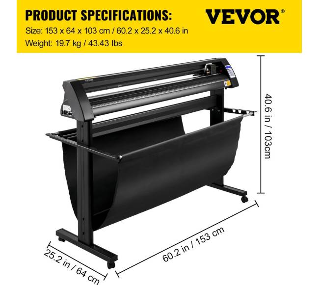 Vinilo pjaustytuvas su LED ekranu 1350 mm6