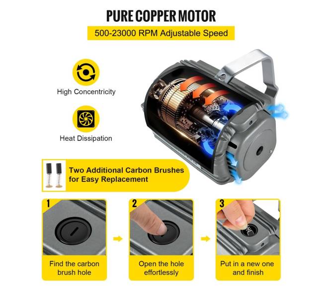 Lankstaus veleno grąžtas su greičio pedalu 780W2