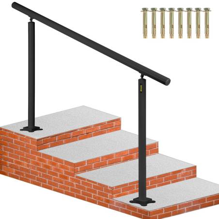 Laiptų turėklų komplektas 5 FT, juodas aliuminis0
