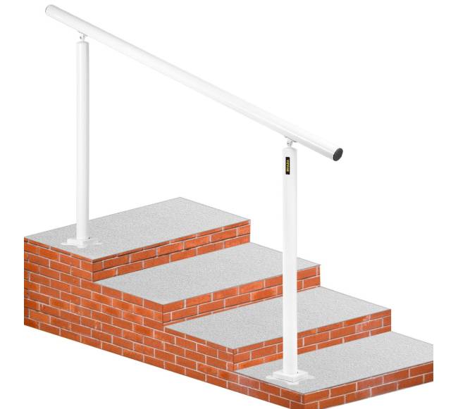 Turėklų rinkinys laiptams, baltas aliuminis7
