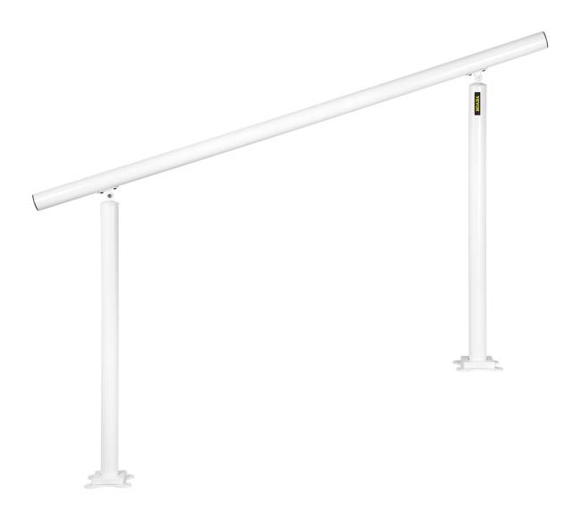 Turėklų rinkinys laiptams, baltas aliuminis9