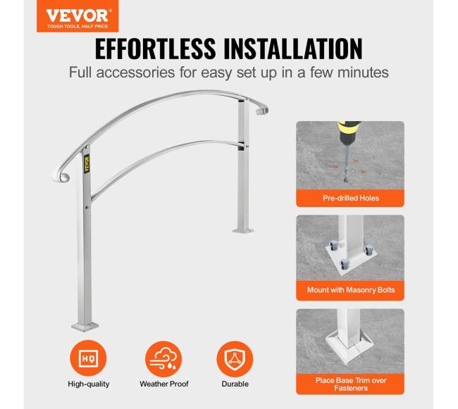 3 žingsnių lauko laiptų turėklas1