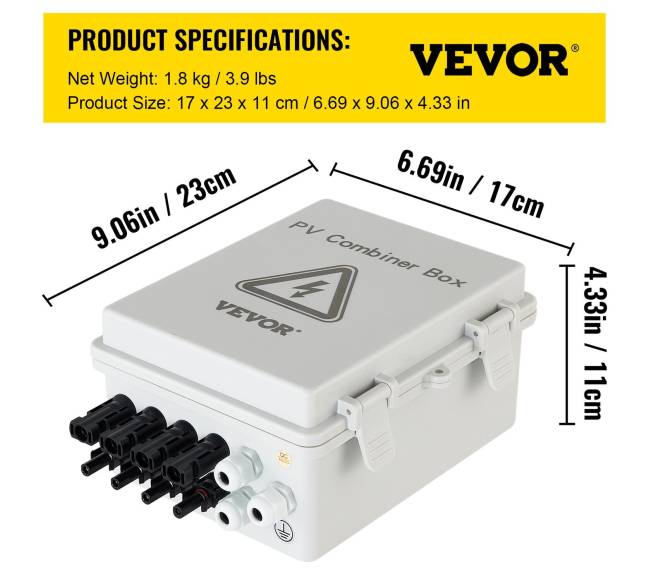 Kombinavimo dėžė saulės sistemai, 4 įvadai6