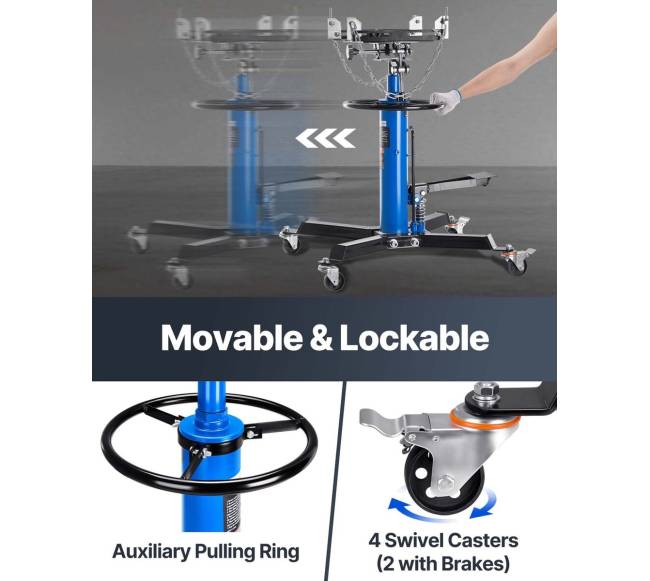 Hidraulinis pavarų keltuvas, 0.5 tonos, mėlynas4